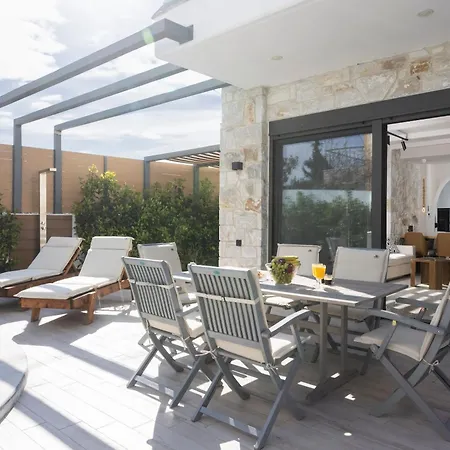 Elios - 100m To Beach, Private Pool Villa Chaniotis